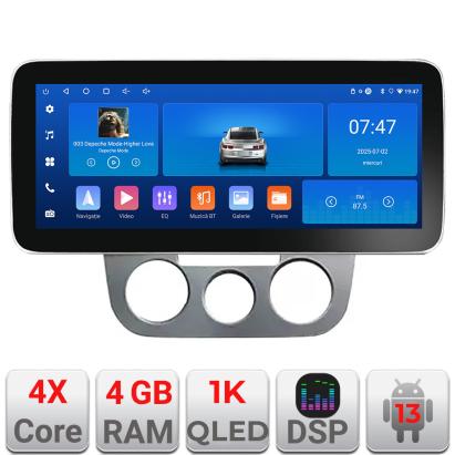 Navigație Android VW Golf 5 2004-2010, 12.3 inch, 4GB+64GB, clima manuală