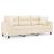 Canapea cu 3 locuri și perne, bej, 180 cm, microfibră GartenMobel Dekor