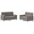Set de canapele cu perne, 2 piese, gri taupe, textil GartenMobel Dekor