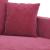 Set canapea cu perne, 3 piese, roșu vin, catifea GartenMobel Dekor