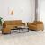 Set de canapele, 3 piese, maro, catifea GartenMobel Dekor