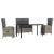 Set mobilier de grădină cu perne, 4 piese, gri, poliratan GartenMobel Dekor