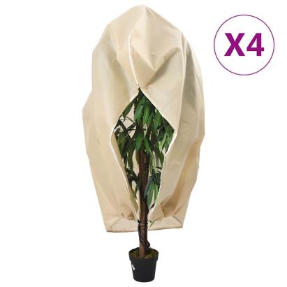 Protecție de fleece plante cu fermoar 4 buc 70 g/m² 3,93x3 m GartenMobel Dekor