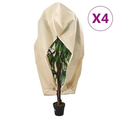 Protecție de fleece plante cu fermoar 4 buc 70 g/m² 3,93x3,5 m GartenMobel Dekor