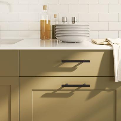 Mânere de dulap, 20 buc., negru, 96 mm, oțel inoxidabil GartenMobel Dekor