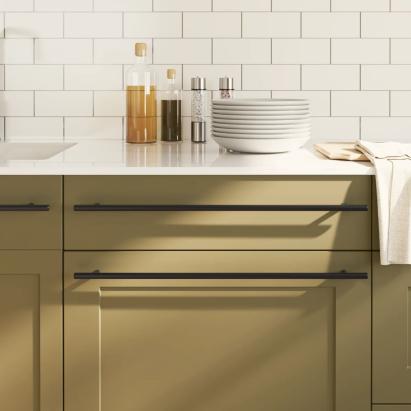 Mânere de dulap, 20 buc., negru, 480 mm, oțel inoxidabil GartenMobel Dekor