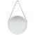 Oglindă de perete cu o curea, 40 cm, argintiu GartenMobel Dekor