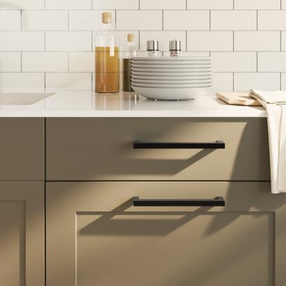 Mânere de dulap, 20 buc., negru, 192 mm, oțel inoxidabil GartenMobel Dekor