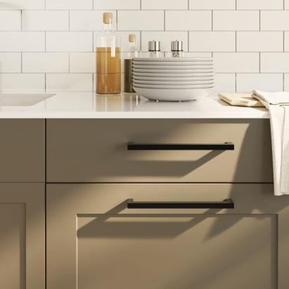 Mânere de dulap, 20 buc., negru, 224 mm, oțel inoxidabil GartenMobel Dekor