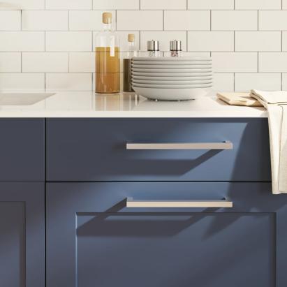 Mânere de dulap, 10 buc., argintiu, 224 mm, oțel inoxidabil GartenMobel Dekor