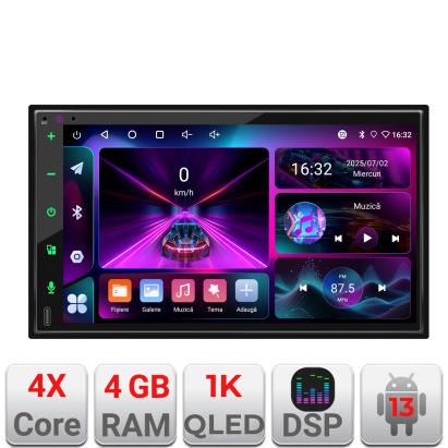 Navigatie universala 7 inch Edotec Incell  4+64 carplay android auto radio internet Wifi 5Ghz EDT-E200-RK