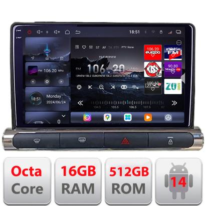 Navigatie Citroen C3 2017-2024 ecran color de fabrica Qled 2K Octa Core 16+512 LTE 4G DSP Wifi 5Ghz android auto carplay radio gps internet Kit-+EDT-E809-2K