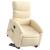 Fotoliu masaj rabatabil cu ridicare, crem, material textil GartenMobel Dekor