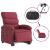 Fotoliu de masaj electric rabatabil cu ridicare roșu vin textil GartenMobel Dekor