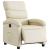 Fotoliu rabatabil electric, crem, piele ecologică GartenMobel Dekor