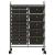 Cărucior de depozitare mobil cu 15 sertare, negru, plastic GartenMobel Dekor