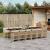 Set mobilier de grădină cu perne, 13 piese, bej, poliratan GartenMobel Dekor