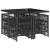 Set mobilier de grădină cu perne, 9 piese, negru, poliratan GartenMobel Dekor