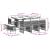 Set mobilier de exterior cu perne, 11 piese, negru, poliratan GartenMobel Dekor