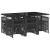 Set mobilier de exterior cu perne, 11 piese, negru, poliratan GartenMobel Dekor