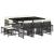 Set mobilier de exterior cu perne, 11 piese, negru, poliratan GartenMobel Dekor
