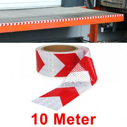 Bandă de semnalizare bandă de marcare bandă de barieră autoadezivă reflectorizantă roșie albă 10m Performance AutoTuning