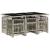 Set mobilier de grădină cu perne 11 piese gri deschis poliratan GartenMobel Dekor