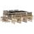 Set mobilier grădină cu perne, 11 piese bej combinat poliratan GartenMobel Dekor