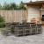 Set mobilier de grădină cu perne, 13 piese, gri, poliratan GartenMobel Dekor