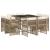 Set de masă pentru grădină, 9 piese, cu perne, bej, poliratan GartenMobel Dekor