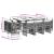 Set mobilier de exterior cu perne, 11 piese, negru, poliratan GartenMobel Dekor