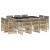 Set mobilier grădină cu perne, 11 piese bej combinat poliratan GartenMobel Dekor