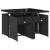 Set mobilier de grădină cu perne, 5 piese, negru, poliratan GartenMobel Dekor