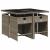 Set mobilier de grădină cu perne, 5 piese, gri, poliratan GartenMobel Dekor