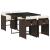 Set mobilier de grădină, 5 piese, cu perne, maro, poliratan GartenMobel Dekor
