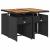 Set mobilier de grădină cu perne, 5 piese, negru, poliratan GartenMobel Dekor