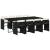 Set mobilier de grădină cu perne, 9 piese, negru, poliratan GartenMobel Dekor