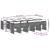 Set mobilier de exterior cu perne, 11 piese, negru, poliratan GartenMobel Dekor