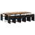 Set mobilier de exterior cu perne, 11 piese, negru, poliratan GartenMobel Dekor