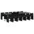 Set mobilier de grădină cu perne, 13 piese, negru, poliratan GartenMobel Dekor