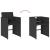 Set mobilier de grădină cu perne, 9 piese, negru, poliratan GartenMobel Dekor