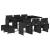 Set mobilier de exterior cu perne, 11 piese, negru, poliratan GartenMobel Dekor