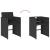 Set mobilier de exterior cu perne, 11 piese, negru, poliratan GartenMobel Dekor
