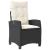 Set mobilier de grădină cu perne, 9 piese, negru, poliratan GartenMobel Dekor