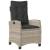 Set mobilier de grădină cu perne, 7 piese gri deschis poliratan GartenMobel Dekor