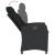Set mobilier de grădină cu perne, 7 piese, negru, poliratan GartenMobel Dekor