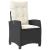 Set mobilier de grădină cu perne, 3 piese, negru, poliratan GartenMobel Dekor