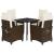 Set mobilier de grădină, 5 piese, cu perne, maro, poliratan GartenMobel Dekor