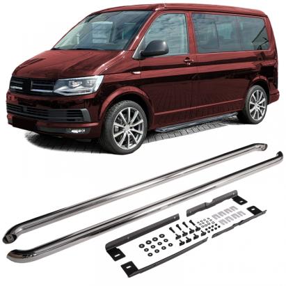 Bare laterale din oțel inoxidabil lustruit, potrivite pentru VW T5 T6 T6.1 cu ampatament lung Performance AutoTuning