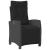 Set mobilier de grădină cu perne, 3 piese, negru, poliratan GartenMobel Dekor